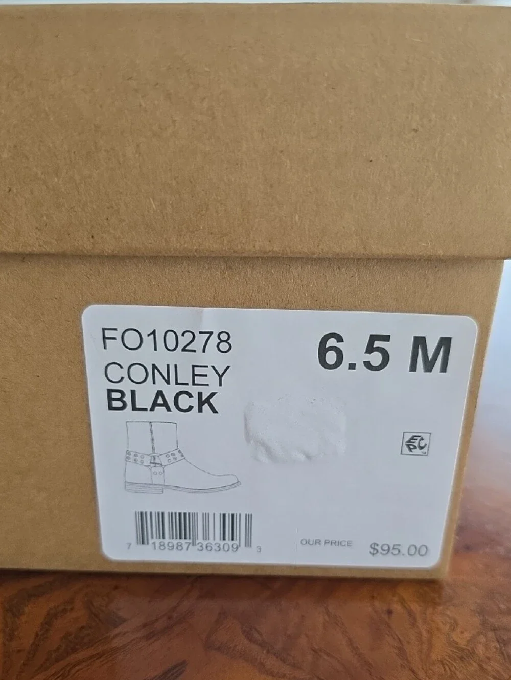 Frye And Co. Conley Studded Harness Biker Ankle Boots Black Women's Sz 6.5M -NEW